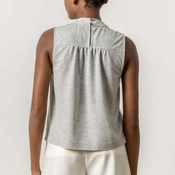 NWT Lilla P Sparkle Sleeveless Mock Neck Top - Picture 2 of 2